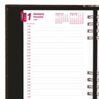 Brownline 2026 CoilPro Daily Planner Hard Cover with Twin-Wire Binding - 8" x 5" - Black - English-Tear-off corners