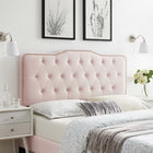 Modway Sophia Tufted Performance Velvet Full/Queen Headboard - Pink-5 Mounting Positions