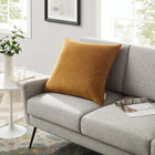 Modway Enhance 24" Performance Velvet Throw Pillow - Cognac-Performance Velvet Sham