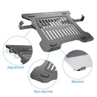 ShoppingAll VESA Laptop Mount Tray for Monitor Arms and Stands - Black-Ventilation holes on the tray are designed to keep your laptop cool and prevent it from overheating for long hours use.