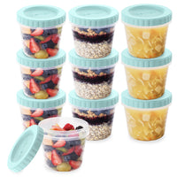 Bentgo 20-Piece Prep Twist-Top Container Set - 473 mL - Sea Blue-A simple twist ensures a leak-proof and airtight seal, keeping your snacks or sides fresh during refrigeration and prevents leaks on-the-go