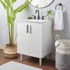 Modway Augusta 24" Bathroom Vanity - White-Integrated Ceramic Sink Basin