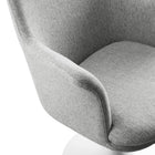 Modway Lippa Swivel Dining Upholstered Armchair - White Light Grey-9