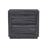 Manhattan Comfort Soren 26" Contemporary 2-Drawer Nightstand - Charcoal Grey-Crafted with high-quality wood grain laminate, offering the look of natural wood with enhanced durability