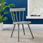 Modway Sutter Wood Dining Side Chair - Light Grey-Splayed Wood Legs