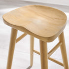 Modway Saville Backless Wood Counter Stools - Oak - Set of 2-Splayed and Tapered Legs
