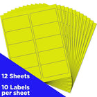 JAM Paper Mailing Address Labels, 2" x 4", Neon Yellow, 3 sets of 120-Neon Yellow