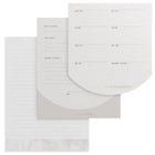 Mead West Village Notes Pad Set - 8" H x 6" W - Multi-Pad Layout (Daily/Weekly/Notes) - 60 Sheets - Set of 3-Premium 100 gsm paper for smooth writing and durability