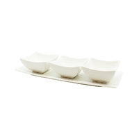 Bowring Shalimar 4-Piece Snack Set - White-Simple, beautiful and modern serving piece