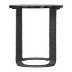 Zuo Divin Side Table - Black-Recycled Sand Cast Glass round shape tabletop
