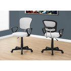 Monarch Specialties 7261 Multi-Position Office Chair - White Mesh -Product dimension: 23 inches L x 21.5 inches D x 33 inches H