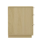 Manhattan Comfort Payton 26" Modern Nightstand - Natural Oak/Gold-Perfect for Bedside Storage, Lamps or Display Items