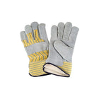 Zenith Safety Fitters Gloves, X-Large, Split Cowhide Palm, Cotton Fleece Inner Lining - 12 Pack-Cuff Material: Starched