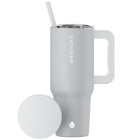 GROSCHE Aspen Insulated Water Tumbler with Handle - 40 oz. - Lunar Grey-Insulated, splash-resistant straw lid