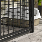 PawHut 33" L Outdoor Multi-Level Cat Enclosure with UV and Water-Resistant Cover-Move freely between levels to birdwatch or chase feather toys as you please 