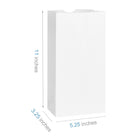 Reliabag No.5 Prescription Bag - 5.25" W x 3.25" D x 11" H - White - 1000 Pack-Strong Paper Construction – Made from durable white paper designed to withstand everyday pharmacy handling and transport