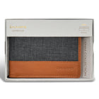 Champs Denim Leather Bi-Fold Wallet - Tan/Black-6 Credit card slots