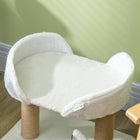 PawHut Cat Tree Tower Condo with Jute Scratching Posts - White-Colour: White 