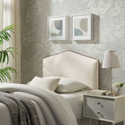 Modway Cosette Performance Velvet Twin Size Headboard - Alabaster-Adjustable Height