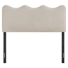 Modway Athena Stain-Resistant Performance Velvet King Size Headboard - Almond-Seven Adjustable Mounting Positions