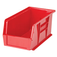 Kleton Stack & Hang Bin - 5-1/2" W x 5" H x 10-7/8" D - Red-Designed to hang from bin racks, panels, rails and carts