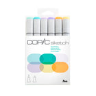 Copic Sketch Dual Tipped Ink Markers - Pale Pastels - Set of 6-Color Consistency and Quality
