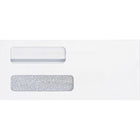 Nebs Business Products Deluxe Self Seal Confidential Double Window Envelope - 8-3/4" x 3-3/4" - White - 500 Pack-Black Confetti tinted inside pattern keeps confidential information from showing through