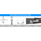 ShoppingAll SA-D290 Adjustable Dual Monitor Standing Mount for Monitors Up To 32" - White-7