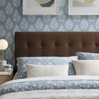 Modway Lily Stain-Resistant Performance Velvet Full Size Headboard - Chocolate Brown-Dense Foam Padding