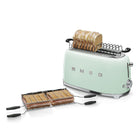 SMEG 4-slice Long Slot Retro Toaster - Green-Cleaning the inside of the toaster is easier thanks to the crumbtray