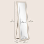 HOMCOM Rectangle Full Body Mirror - 21" W x 64" H - White-Made with shatterproof tempered glass, ensuring safety for you and your family 