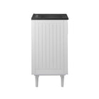 Modway Augusta 24" Bathroom Vanity - White/Black-Non-Marking Foot Caps