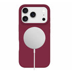 Blu Element Silicone Compatible with MagSafe Case for iPhone 17 Pro Max - Cranberry-Raised Edges to protect the camera and screen