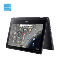 Acer R753T 11.6" Touchscreen Chromebook + 3 months Google AI Pro - Celeron N4500 - 64GB eMMC SSD - 8GB RAM - Chrome OS - Black-Futureproof Processing - Enjoy longer battery life and responsive software thanks to the latest Intel  Celeron N4500 processor