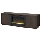 Hudson&Canal Mansfield TV Stand with 26" Crystal Fireplace for TV's up to 78" - Alder Brown-Fireplace insert features 4777 BTUs (heat coverage for 400 sq. feet), sleep timer, and automatic temperature cut-off for safety