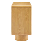 Modway Lumo 2-Door Curved Wood Accent Cabinet - Oak-Assembly Required