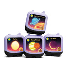 Tonies Space Explorers Club Pocket Tonies 4-Piece Set - English-Tracklist: 1. Asteroids, Comets, Meteors 2. Galaxies 3. Stars 4. Black Holes Total Run Time: Approx. 99 minutes