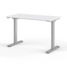 Humanscale EFloat Go 2.0 Sit/Stand Table - 24" x 48" - White Laminate Surface/Silver Base-Accelerometer anti – collision technology prevents accidental contact with objects while vertically adjusting