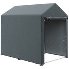Outsunny Outdoor Bike and Garden Tool Storage Shed Tent - 4' x 6' - Dark Grey-Accommodates bikes, motorcycles, or garden tools spaciously 