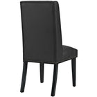 Modway Baron Vegan Leather Dining Chair - Black-Vegan Leather Upholstery