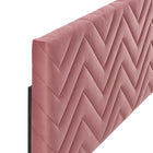 Modway Mercy Chevron Tufted Performance Velvet King/California King Headboard - Dusty Rose-Dense Foam Padding