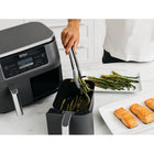 Ninja Foodi 6-in-1 8-qt. 2-Basket Air Fryer with DualZone Technology - Black-Two nonstick crisper plates