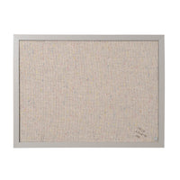 MasterVision Pearl Fabric Bulletin Board - 18" x 24" - Grey Wood Frame-Fabric bulletin board to pin important documents, memos, photos, and loose papers