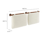 Modway Anela Wall-Mounted Chenille Upholstered Full Headboard - Cream Walnut-Chenille Upholstery