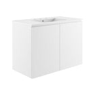 Modway Bryn 36" Wall-Mount Bathroom Vanity - White-Modern Bathroom Vanity