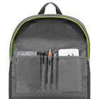 Vangoddy Grove Lightweight Casual Travel 15" Laptop Backpack - Grey/Lime Green-Durable nylon material built to withstand daily use