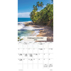 DateWorks 2026 16-Month Wall Calendar - 12" x 12" - Beaches - Bilingual-Scenic
