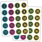 Teacher Created Resources Chalkboard Brights Numbers Stickers - 6 Packs of 120-Stickers are acid-free and lignin-free