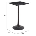 Zuo Valleta Bar Table - Black-6