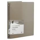 JAM Paper Plastic 3 Ring Binder, 0.75 inch, Smoke Grey, 4 Pack (750T1smg)-Grey